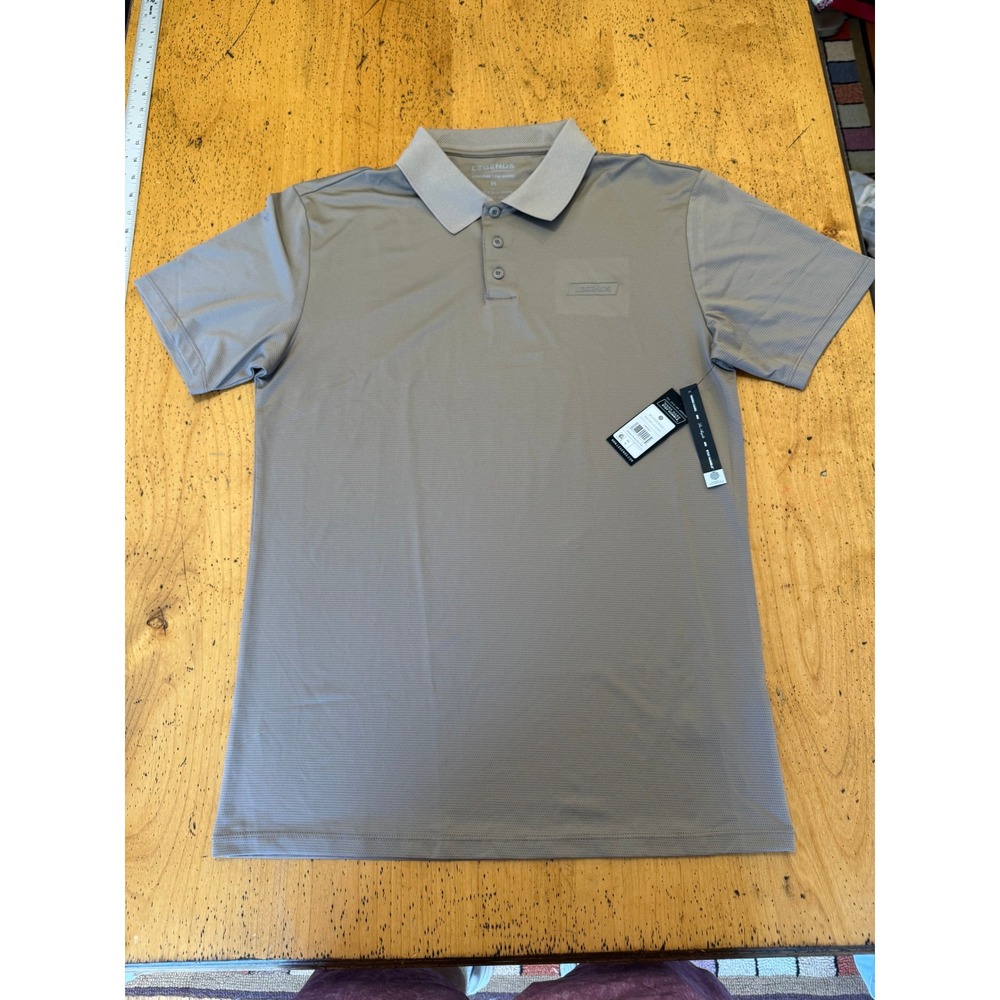 Legends Baldwin Performance Polo Size M Tan Short Sleeve Athletic Golf Shirt